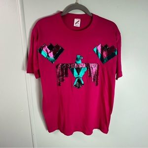 Vintage Handmade Jerzees T-Shirt with A Thunderbird Size Large